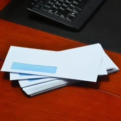 Quality Park Flap-Stik Security Tinted #10 Window Envelope, 4 1/2