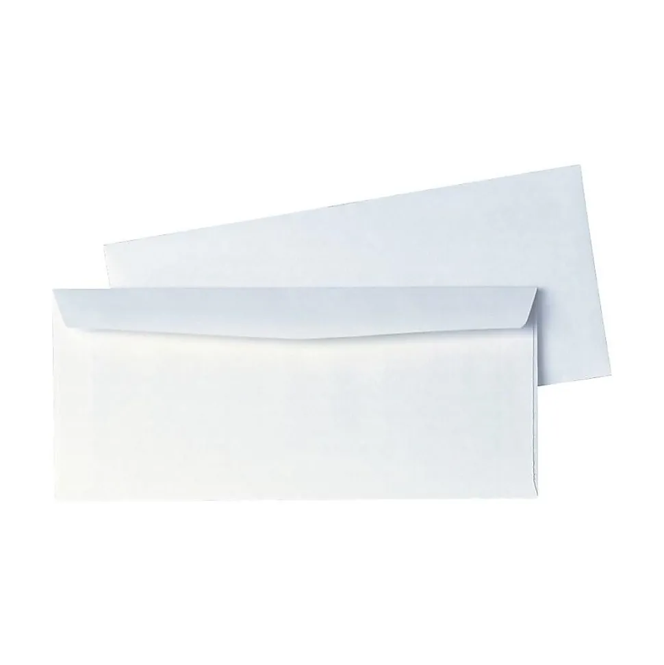Quality Park Gummed #10 Business Envelopes, 4 1/8" x 9 1/2", White Wove, 500/Box (QUA90020)