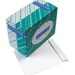 Quality Park Gummed Catalog Envelope, 10" x 13", Woven White, 250/Box (41689)