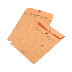 Quality Park Kraft Button & String Inter-Departmental Envelope 10" x 13", Brown, 100/Box (QUA63560)