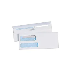 Quality Park Redi-Seal Security Tinted #10 Double Window Envelopes, 4 1/8" x 9 1/2", White, 500/Box (QUA24559)