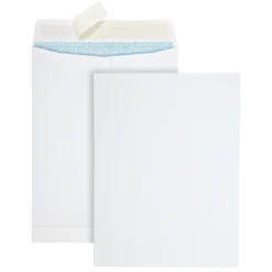 Quality Park Redi-Strip Self Seal Catalog Envelope, 9" x 12", White, 100/Box (QUA44926)