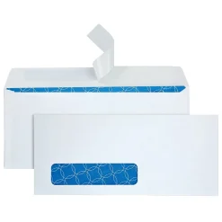 Quality Park Redi-Strip Security Tinted #10 Business Window Envelopes, 4 1/8" x 9 1/2", White Wove, 500/Box (90119)