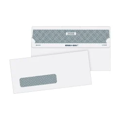 Quality Park Reveal-N-Seal Security Tinted #10 Window Envelope, 4 1/8" x 9 1/2", White Wove, 500/Box (67418)