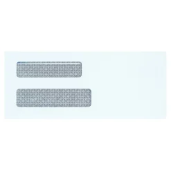 Quality Park Self Seal Security Tinted #8 Double Window Envelopes, 3 5/8