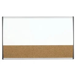 Quartet Arc Cubicle Cork & Dry Erase Whiteboard, Aluminum Frame, 2.5' x 1.5' (ARCCB3018)