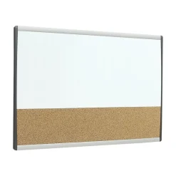 Quartet Arc Cubicle Cork & Dry Erase Whiteboard, Aluminum Frame, 2.5' x 1.5' (ARCCB3018)