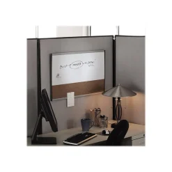 Quartet Arc Cubicle Cork & Dry Erase Whiteboard, Aluminum Frame, 2.5' x 1.5' (ARCCB3018)