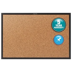 Quartet Classic Cork Bulletin Board, Black Frame, 2'W x 1.5'H (2301B)