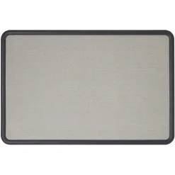 Quartet Contour Fabric Bulletin Board, Black Frame, 2'H x 3'W (7693G)