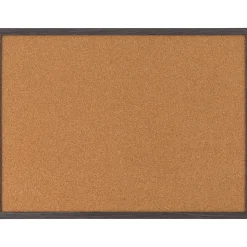 Quartet Cork Bulletin Board, Gray Frame, 2' x 1.5' (Q192317W00-STPR)