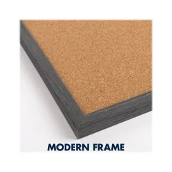 Quartet Cork Bulletin Board, Gray Frame, 2' x 1.5' (Q192317W00-STPR)