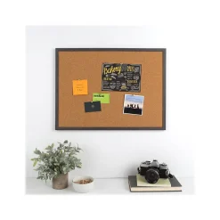 Quartet Cork Bulletin Board, Gray Frame, 2' x 1.5' (Q192317W00-STPR)