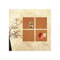 Quartet Cork Bulletin Boards, Frameless, 1'H x 1'W (102)