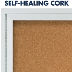 Quartet Cork Enclosed Board, Aluminum Frame, 3'H x 4'W (2364)