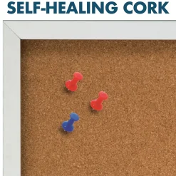 Quartet Cork Enclosed Bulletin Board, Aluminum Frame, 3'H x 2'W (2363)