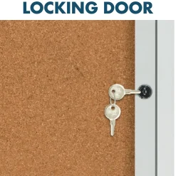 Quartet Cork Enclosed Bulletin Board, Aluminum Frame, 3'H x 6'W (2366)