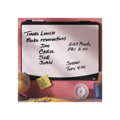 Quartet Designer Tack & Write Melamine Dry-Erase Whiteboard, Plastic Frame, 2' x 1.5' (06355BK)