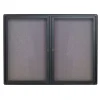 Quartet Fabric Enclosed Bulletin Board, Graphite Frame, 3'H x 4'W (2364L)