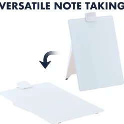 Quartet Glass Dry-Erase Desktop Easel, White Surface, Frameless, 9