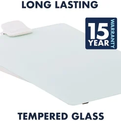 Quartet Glass Dry-Erase Desktop Easel, White Surface, Frameless, 9