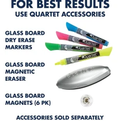 Quartet Infinity Magnetic Glass Dry-Erase Whiteboard, Black, 3' x 2' (G3624B)