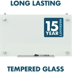 Quartet Infinity Magnetic Glass Cubicle Dry-Erase Whiteboard, 2.5' x 2' (PDEC1830)