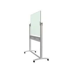 Quartet Infinity Magnetic Glass Dry-Erase Mobile Presentation Whiteboard Easel, Silver Base, 3' x 4' (ECM43G)