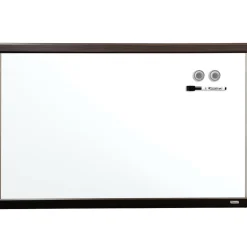 Quartet Magnetic Dry-Erase Whiteboard, Mahogany Finish and Aluminum Frame, 2' x 3'
