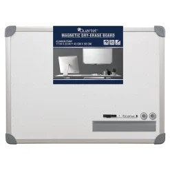 Quartet Magnetic Painted Steel Dry-Erase Whiteboard, Metal Frame, 17"x23" (13766)