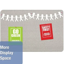 Quartet Oval Office Fabric Bulletin Board, Frameless, 3' x 2' (7683G)