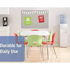 Quartet Oval Office Fabric Bulletin Board, Frameless, 3' x 2' (7683G)