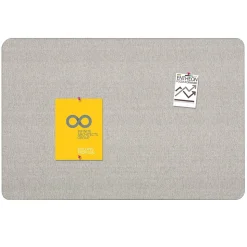 Quartet Oval Office Fabric Bulletin Board, Frameless, 3'H x 4'W (7684G)