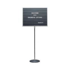 Quartet Pedestal Magnetic Letter Board, Gray Frame, 2' x 1.5' (7921M)