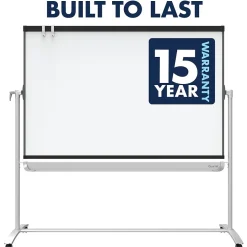 Quartet Prestige 2 Magnetic Mobile Presentation Whiteboard Easel, 6' x 4' (ECM64P2)