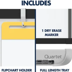 Quartet Prestige 2 Magnetic Mobile Presentation Whiteboard Easel, 6' x 4' (ECM64P2)