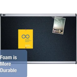 Quartet Prestige Foam Bulletin Board, Aluminum Frame, 4'H x 6'W (B347A)