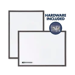 Quartet Steel Dry-Erase Whiteboard, Gray Frame, 2' x 1.5' (Q052317W00-STPR)