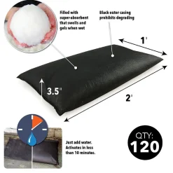 Quick Dam™ Flood Bags 12" x 24", 120/Box