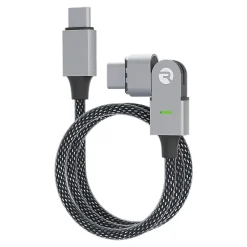 Raycon The Magic 180 Pro Fast-Charging Cable for iOS, Micro USB & USB-C, 6.5-ft., Black (RACMAG720-23E-BLAB)