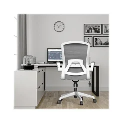 RAYNOR GROUP ION Fabric Task Chair, Gray/White (ION-WH-GRY)