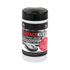 Read Right SurfaceKleen Premoistened Cleaning Wipes, 6.38" x 5.4", Unscented, 75/Pack (RR15111)