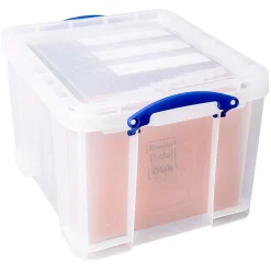 Really Useful Box Locking File Totes, Letter/Legal Size, Clear (32CL)