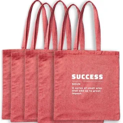 Recycled Cotton Twill Tote - Success - 5 Pack
