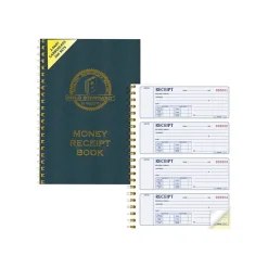 Rediform Gold Standard 2-Part Carbonless Receipts Book, 7"L x 2.75"W, 300 Forms/Book (8L810)