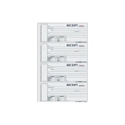 Rediform Money 3-Part Carbonless Receipt Book, 2.75" x 6.88", 200/Pack (S1657NCL)