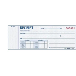 Rediform Money Receipts Collection Forms, Carbonless, 3 Parts, 2 3/4