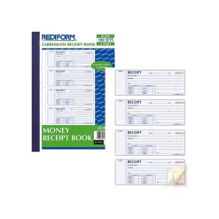 Rediform 3-Part Carbonless Receipts Pad, 7"L x 2.7"W, 100 Forms/Pad (8L808)