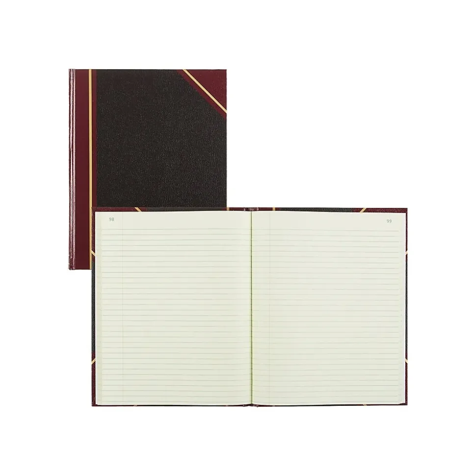 Rediform Texhide Record Book, 7 7/8" x 10", Black, 75 Sheets/Book (56211)