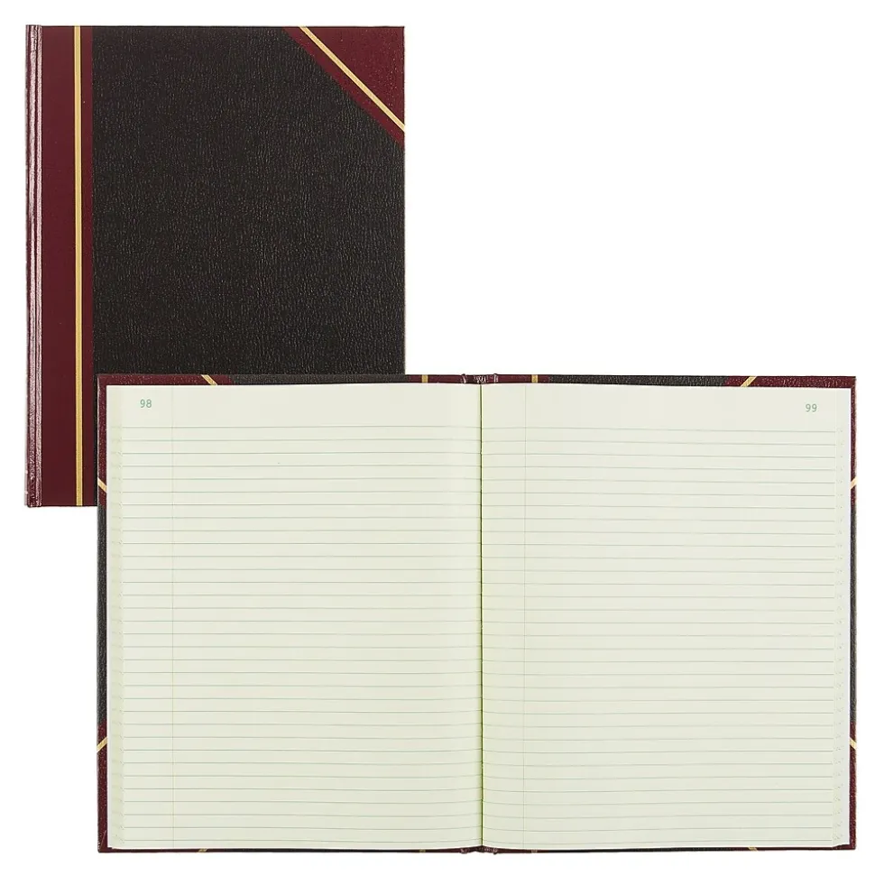 Rediform Texhide Record Book, 7 7/8" x 10", Black, 150 Sheets/Book (56231)